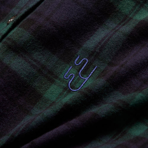 BRAEMAR Oversized Heritage Green Plaid Flannel Shirt