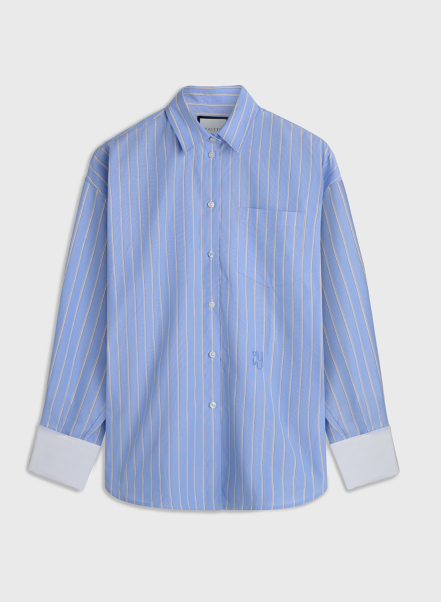 Yaitte FARO - Oversized Blue Striped Women's Shirt