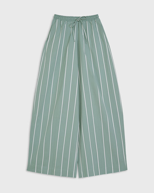 SOLLER - Bespoke Duck Egg Blue Stripe Trouser