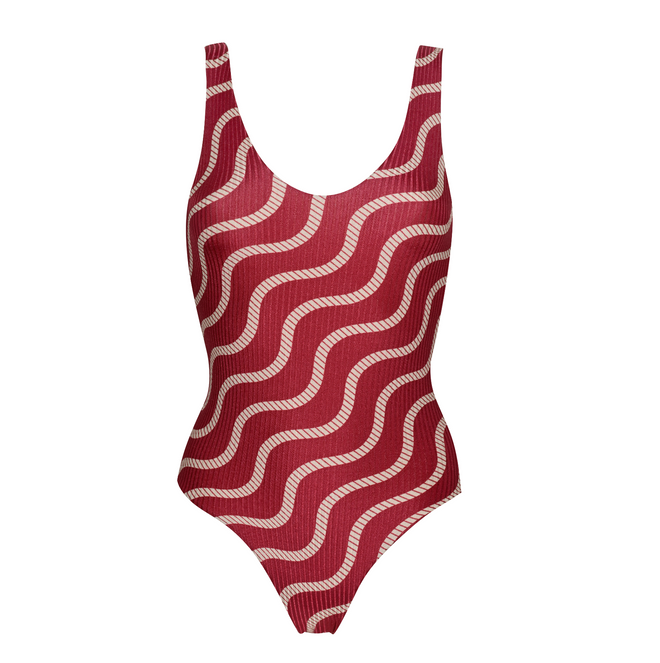 MAR - Bespoke Red Wave Swimsuit