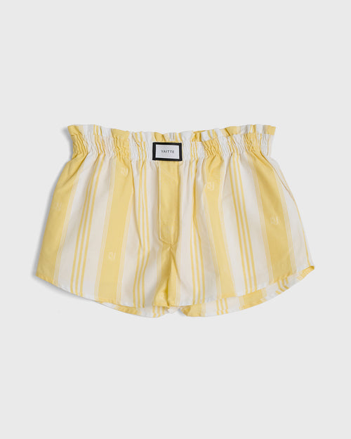 PALMA - Bespoke Yellow Stripe Cotton Short