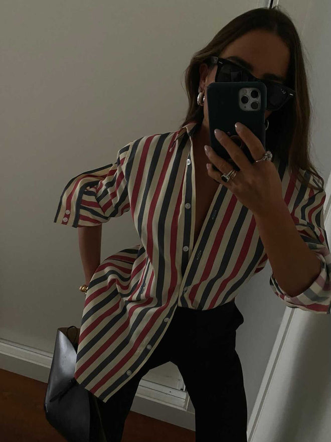 BUOY Blue & Red Striped Shirt
