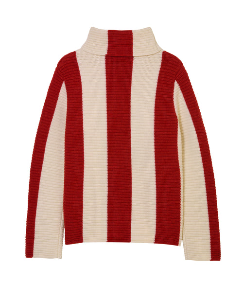 MAST Striped Jumper - Off-White & Red
