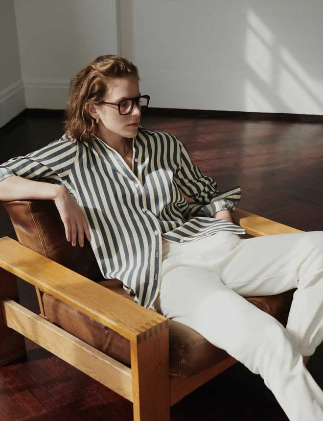 BUOY Navy/Black Striped Shirt