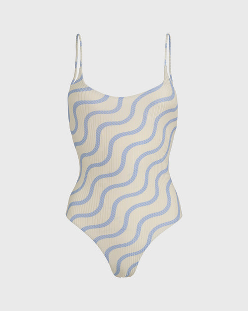 RIVIERA - Bespoke Blue Wave Swimsuit