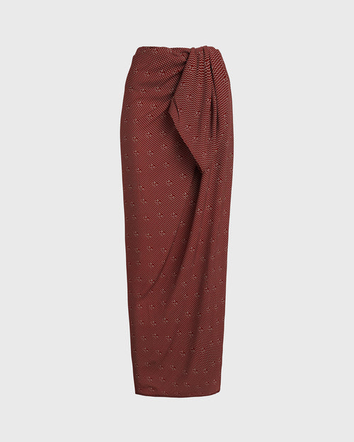 BAY - Bespoke Chocolate Brown Printed Sarong