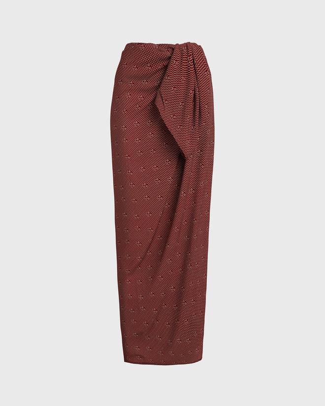 BAY - Bespoke Chocolate Brown Printed Sarong