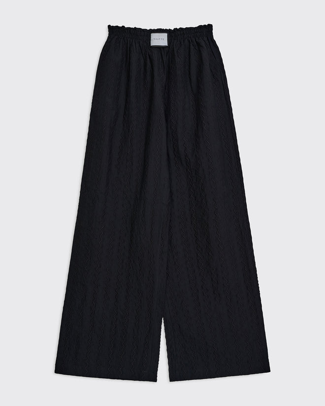 BONDI - Embroidered Black Trouser