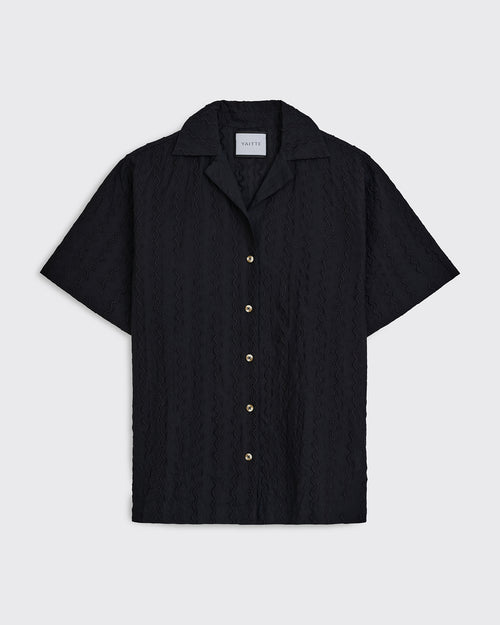 BONDI - Black Embroidered PJ Shirt