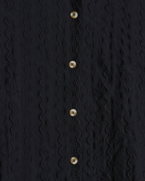 BONDI - Black Embroidered PJ Shirt