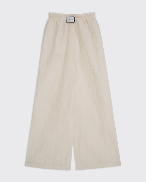 BONDI - Ivory Embroidered Trouser