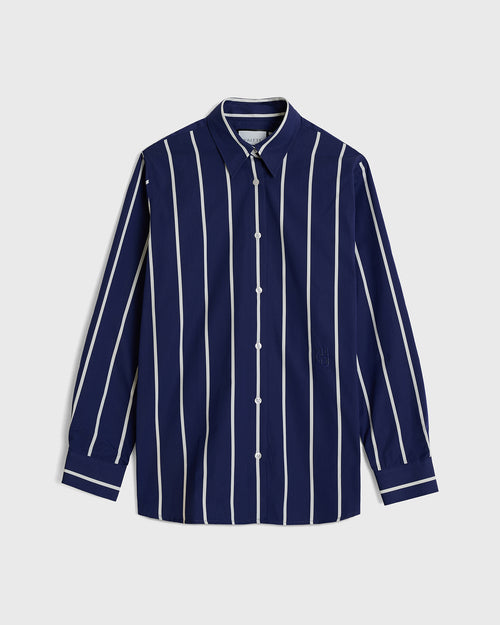 BUOY - Wide Navy Stripe Shirt