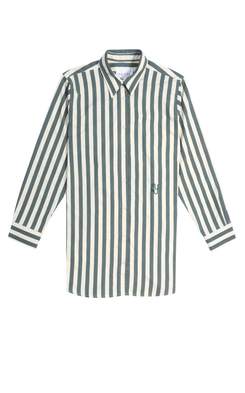 BUOY - Green Striped Shirt