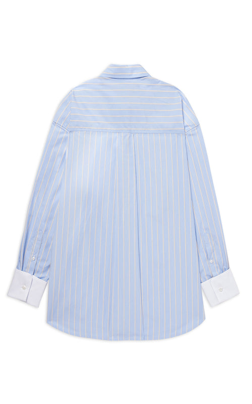 FARO - Oversized Blue Striped Shirt