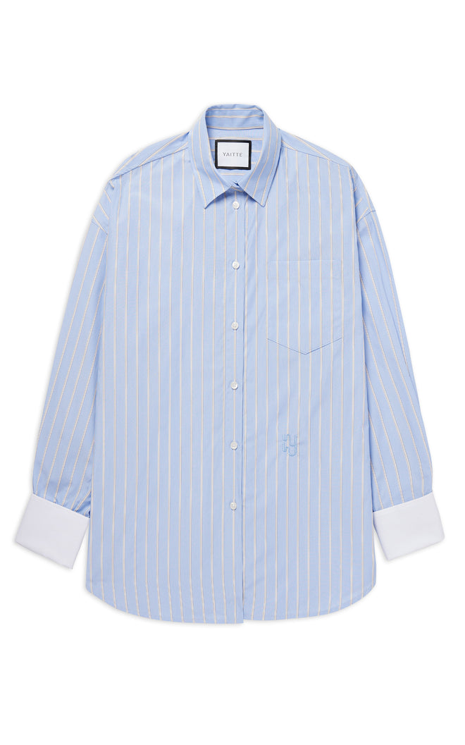 FARO - Oversized Blue Striped Shirt