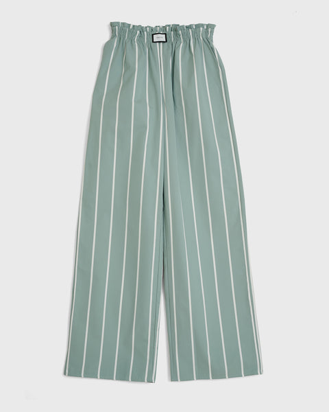 日本未上陸【YAITTE】JANEIRO Trouser-ストライプパンツ Yaitte JANEIRO - Bespoke Duck Egg Blue Striped Women's Trouser