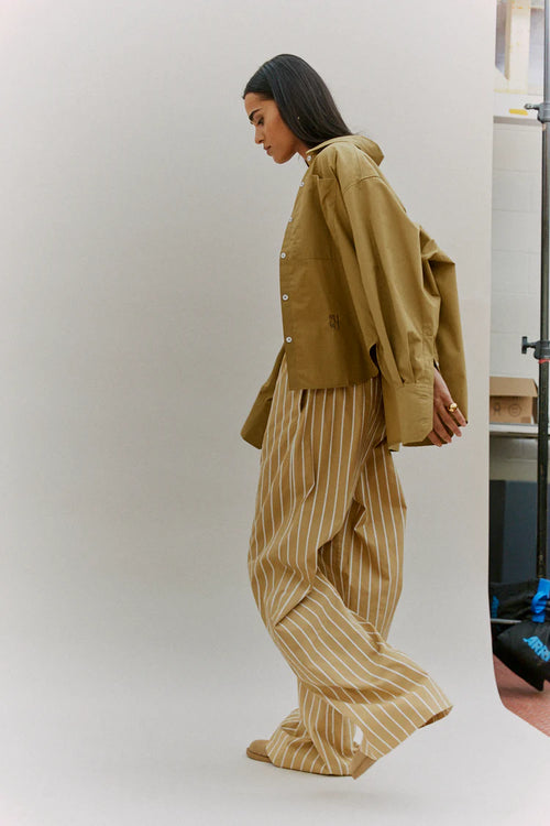 JANEIRO - Mustard Striped Trouser