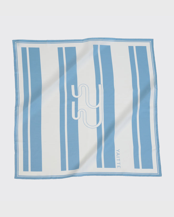 OCEANO - Exclusive Silk Scarf Blue