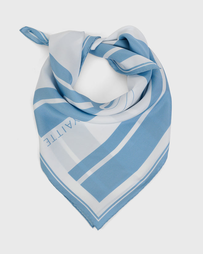 OCEANO - Exclusive Silk Scarf Blue