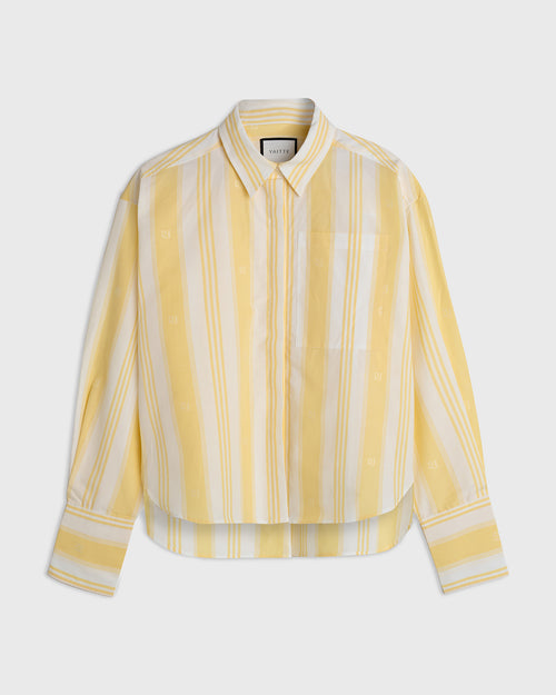 PALMA - Bespoke Yellow Stripe Cotton Shirt