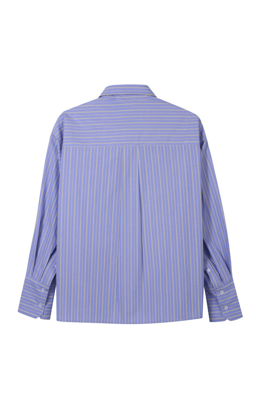 PALMA - Blue Stripe Cotton Shirt