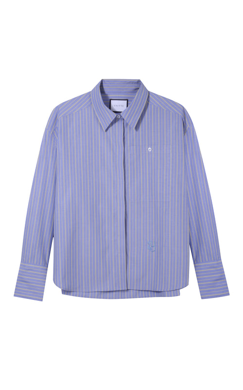 PALMA - Blue Stripe Cotton Shirt