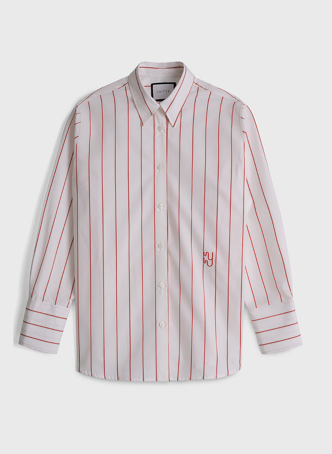 PUGLIA - Red Pinstripe Classic Shirt
