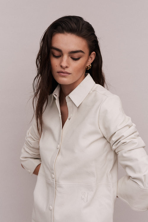 PALERMO - White Leather Shirt