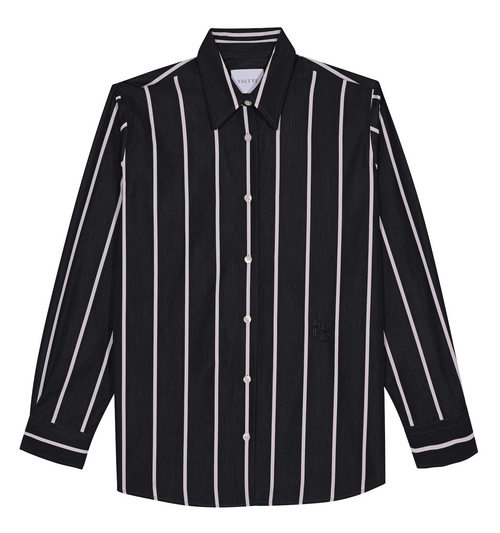 BUOY - Bespoke Black and Tofu Stripe Shirt