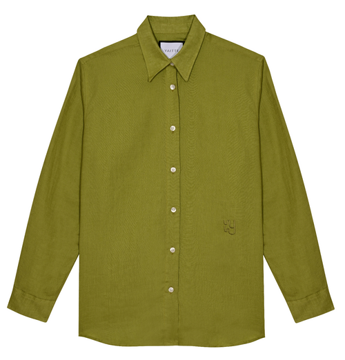 BUOY - Citrus Green Linen Shirt