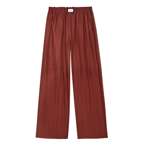 BONDI - Burnt Orange Embroidered Trouser