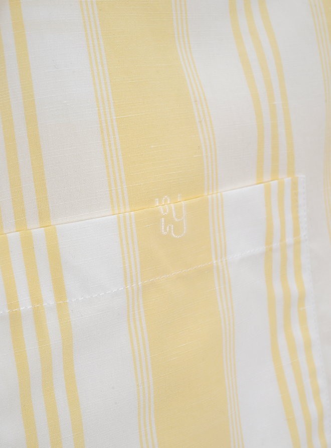 PALMA - Bespoke Yellow Stripe Cotton Shirt
