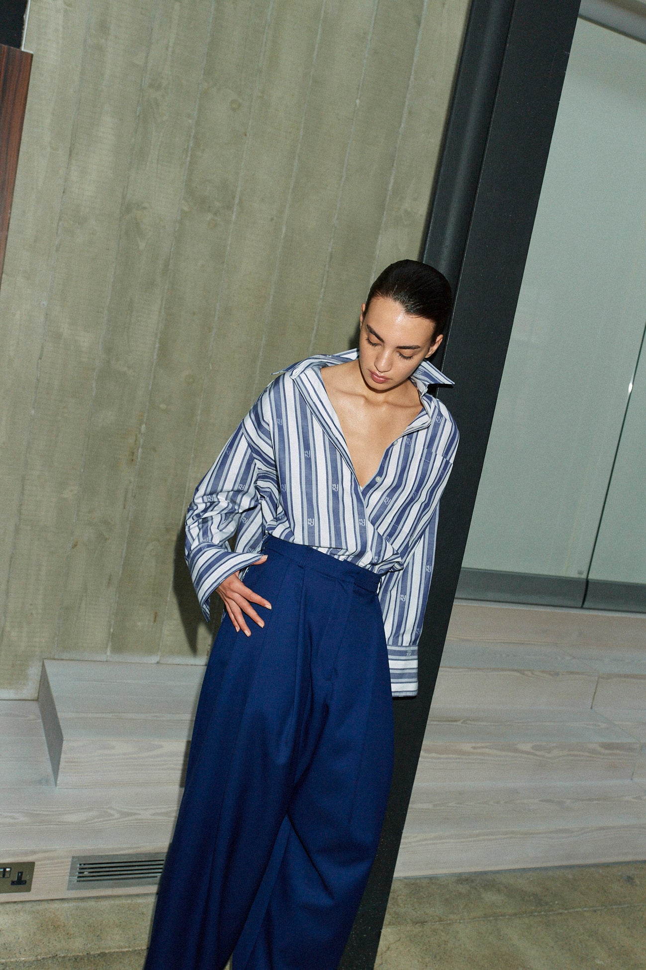 PALMA - Bespoke Navy Stripe Cotton Shirt – Yaitte