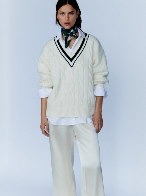 CRICKET - Cashwool Cable Knit Jumper