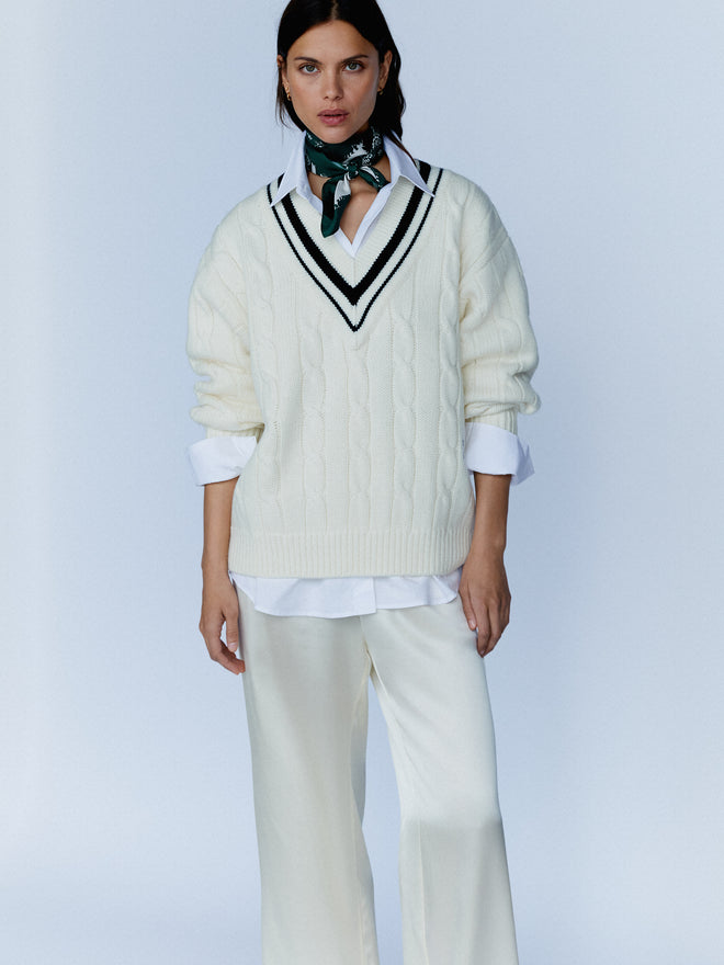 CRICKET - Cashwool Cable Knit Jumper