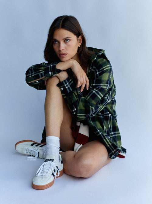 BRAEMAR - Khaki Green Plaid Shirt