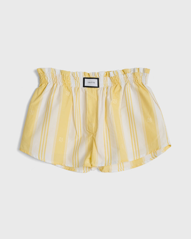 PALMA - Bespoke Yellow Stripe Cotton Short