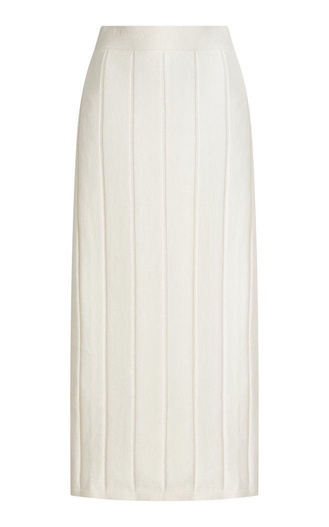 COLUMN - Knitted Linear Mid-length Skirt