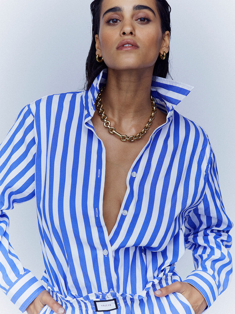 BUOY - Blue & White Striped Shirt – Yaitte