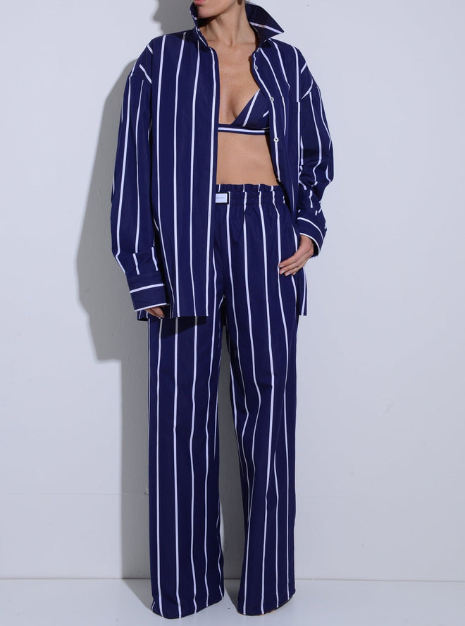 JANEIRO Bespoke Navy Stripe Trouser