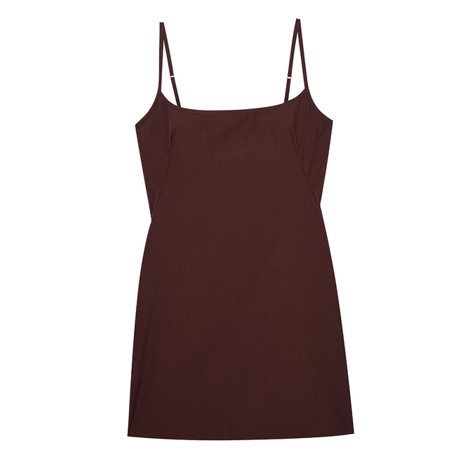 SEVILLE - Rich Brown Mini Dress